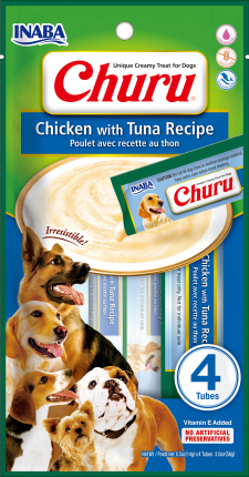 Churu Dog Chicken With Tuna Recipe - 4 unidades 56gr  Churu Chicken With Tuna Recipe - 4 unidades 56gr